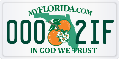 FL license plate 0002IF