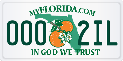 FL license plate 0002IL