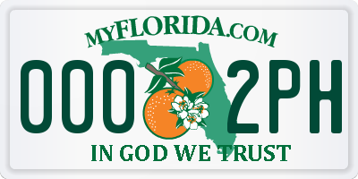 FL license plate 0002PH