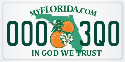 FL license plate 0003QO