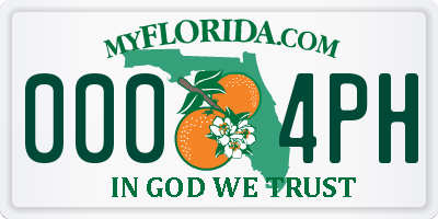 FL license plate 0004PH