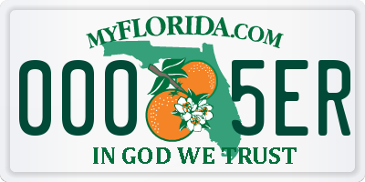 FL license plate 0005ER