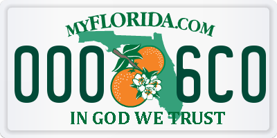 FL license plate 0006CO