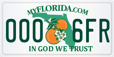 FL license plate 0006FR
