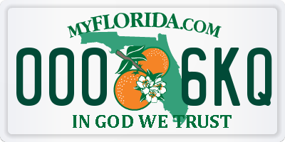 FL license plate 0006KQ