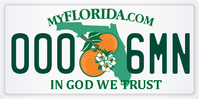 FL license plate 0006MN