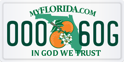 FL license plate 0006OG