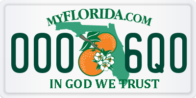 FL license plate 0006QO