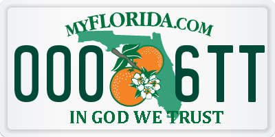 FL license plate 0006TT