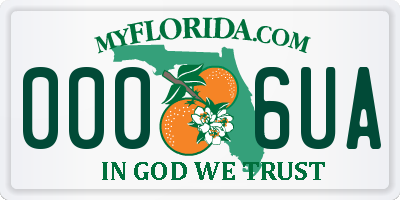 FL license plate 0006UA