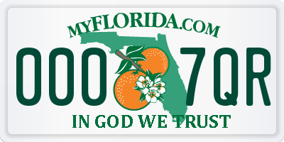 FL license plate 0007QR