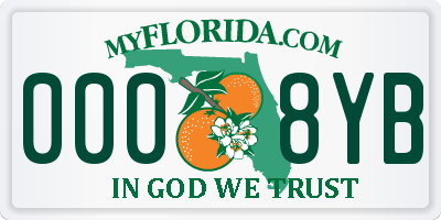 FL license plate 0008YB