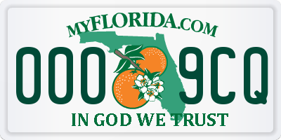 FL license plate 0009CQ