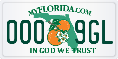 FL license plate 0009GL