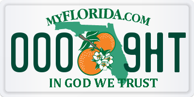 FL license plate 0009HT
