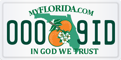 FL license plate 0009ID