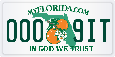 FL license plate 0009IT