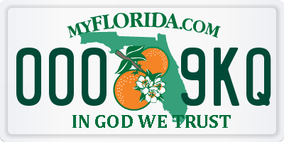 FL license plate 0009KQ