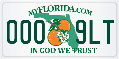 FL license plate 0009LT