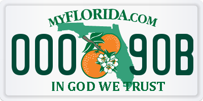 FL license plate 0009OB