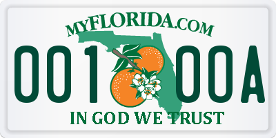 FL license plate 0010OA