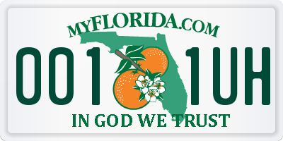 FL license plate 0011UH