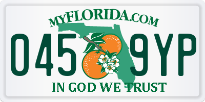 FL license plate 0459YP