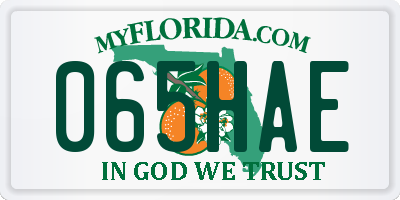 FL license plate 065HAE