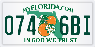 FL license plate 0746BI