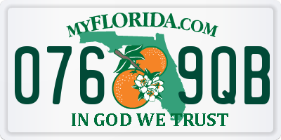 FL license plate 0769QB