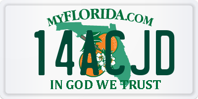 FL license plate 14ACJD