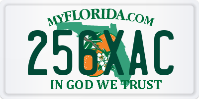 FL license plate 256XAC