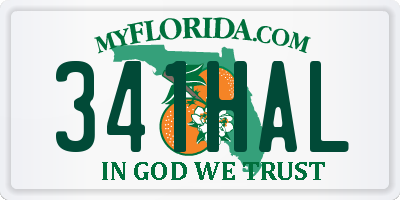 FL license plate 341HAL