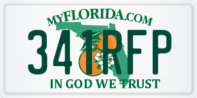 FL license plate 341RFP