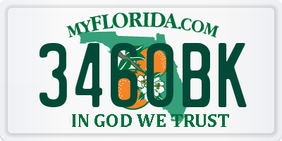 FL license plate 346OBK
