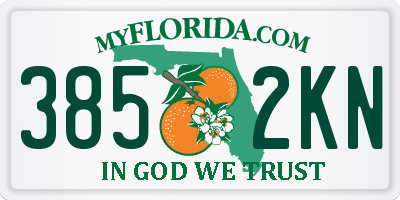 FL license plate 3852KN