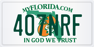 FL license plate 407NRF