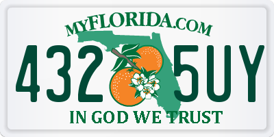 FL license plate 4325UY