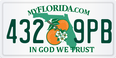 FL license plate 4329PB