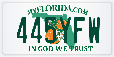 FL license plate 445YFW