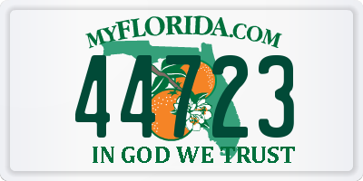 FL license plate 44723