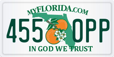 FL license plate 4550PP