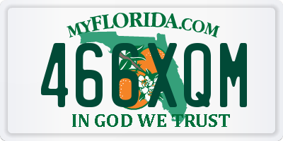 FL license plate 466XQM