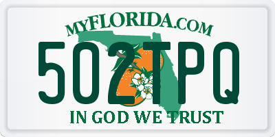 FL license plate 502TPQ
