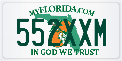 FL license plate 552XXM