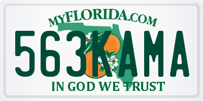 FL license plate 563KAMA