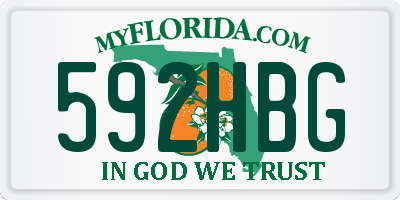 FL license plate 592HBG