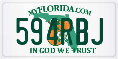FL license plate 594RBJ