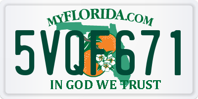 FL license plate 5VQF671