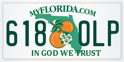 FL license plate 6180LP